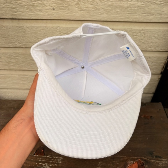 Vintage SPORTS SELECT Corduroy trucker hat snapback white - Picture 6 of 6
